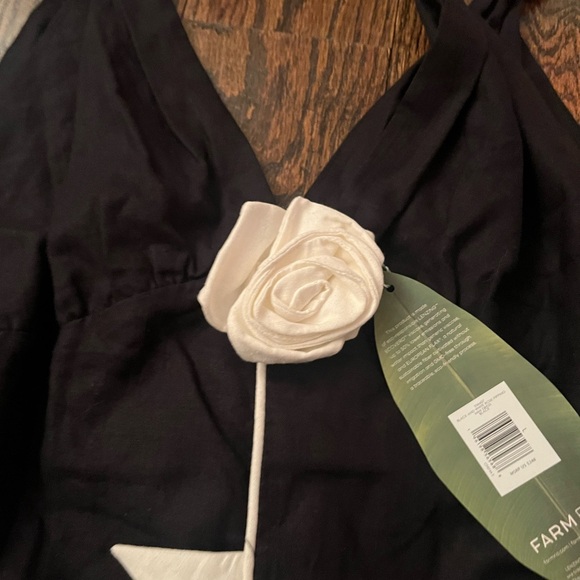 NEW FARM Rio Black And White Rose Lenzing™ Ecovero™ Euroflax™ Mini Dress - Picture 10 of 16